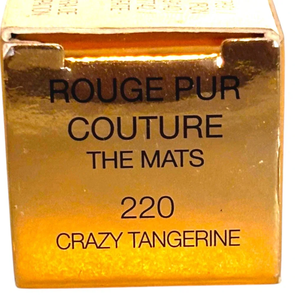 YSL‎ Rouge Pur Couture The Mats Lipstick 220 Crazy Tangerine Matte Orange New